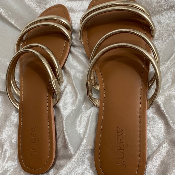 J.Crew metallic slip on sandals size 8 - Picture 3 of 10